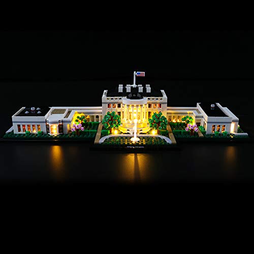 BRIKSMAX Kit de Iluminación Led para Lego Architecture La Casa Blanca,Compatible con Ladrillos de Construcción Lego Modelo 21054, Juego de Legos no Incluido