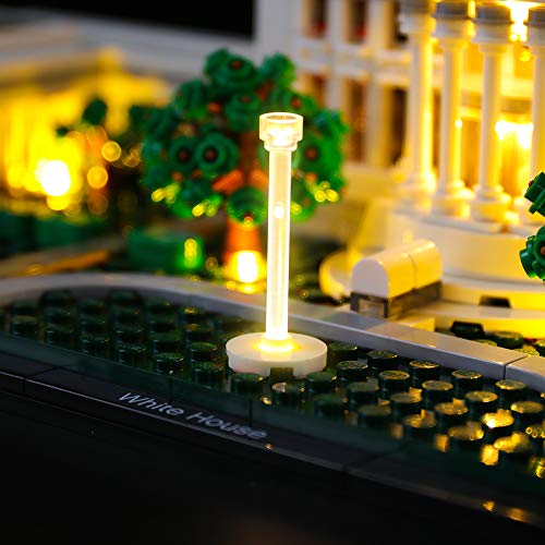 BRIKSMAX Kit de Iluminación Led para Lego Architecture La Casa Blanca,Compatible con Ladrillos de Construcción Lego Modelo 21054, Juego de Legos no Incluido