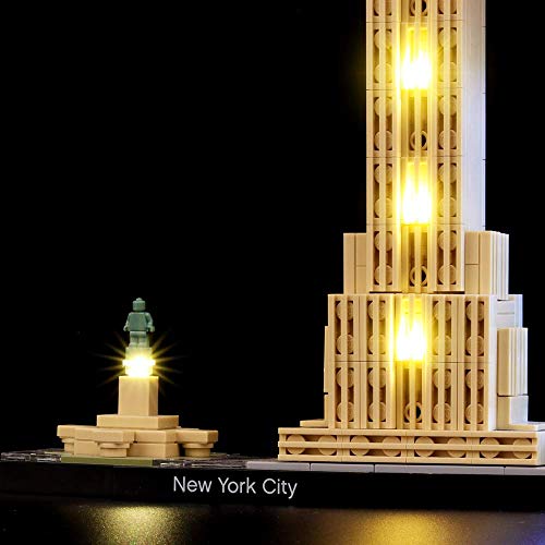 BRIKSMAX Kit de Iluminación Led para Lego Architecture New York City, Compatible con Ladrillos de Construcción Lego Modelo 21028, Juego de Legos no Incluido