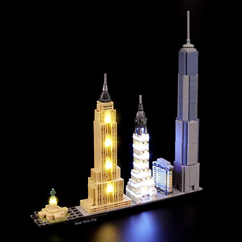 BRIKSMAX Kit de Iluminación Led para Lego Architecture New York City, Compatible con Ladrillos de Construcción Lego Modelo 21028, Juego de Legos no Incluido