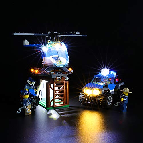 BRIKSMAX Kit de Iluminación Led para Lego City Police Montaña: Comisaria Policía,Compatible con Ladrillos de Construcción Lego Modelo 60174, Juego de Legos no Incluido