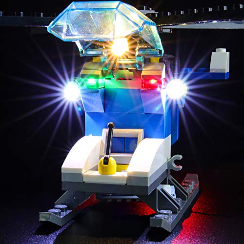 BRIKSMAX Kit de Iluminación Led para Lego City Police Montaña: Comisaria Policía,Compatible con Ladrillos de Construcción Lego Modelo 60174, Juego de Legos no Incluido