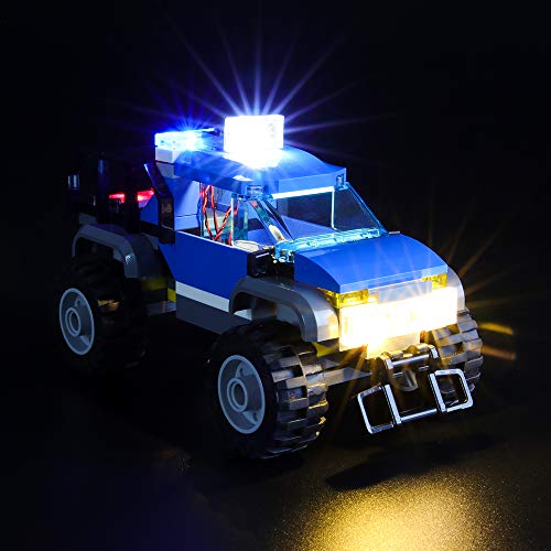 BRIKSMAX Kit de Iluminación Led para Lego City Police Montaña: Comisaria Policía,Compatible con Ladrillos de Construcción Lego Modelo 60174, Juego de Legos no Incluido