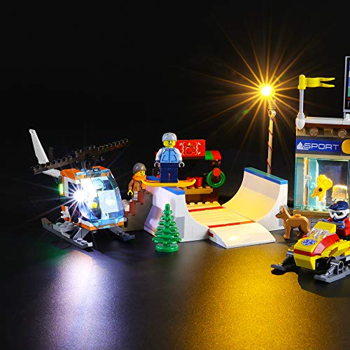 BRIKSMAX Kit de Iluminación Led para Lego City Town Estación de Esquí,Compatible con Ladrillos de Construcción Lego Modelo 60203, Juego de Legos no Incluido