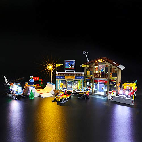 BRIKSMAX Kit de Iluminación Led para Lego City Town Estación de Esquí,Compatible con Ladrillos de Construcción Lego Modelo 60203, Juego de Legos no Incluido