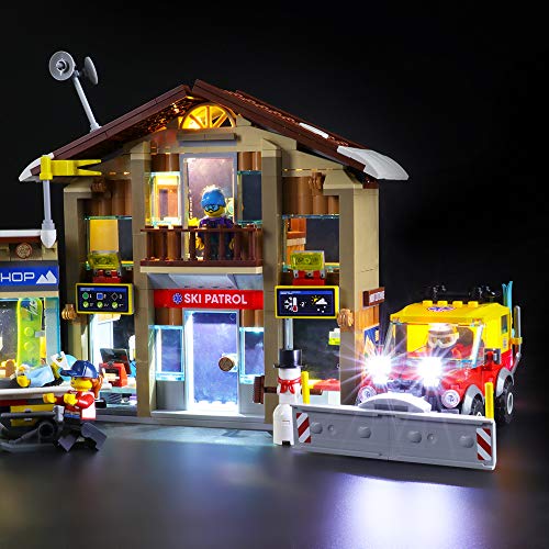 BRIKSMAX Kit de Iluminación Led para Lego City Town Estación de Esquí,Compatible con Ladrillos de Construcción Lego Modelo 60203, Juego de Legos no Incluido