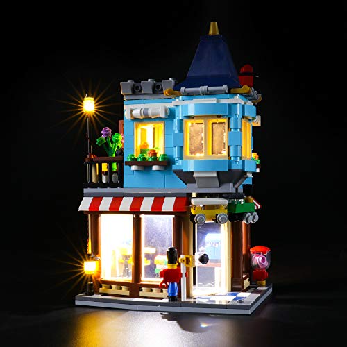 BRIKSMAX Kit de Iluminación Led para LEGO Creator - Tienda de Juguetes 3 en 1 Clásica,Compatible con Ladrillos de Construcción Lego Modelo 31105, Juego de Legos no incluido (Versión de Control Remoto)