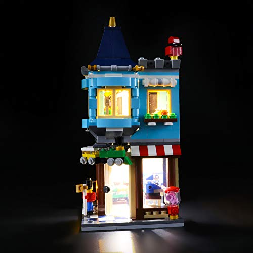 BRIKSMAX Kit de Iluminación Led para LEGO Creator - Tienda de Juguetes 3 en 1 Clásica,Compatible con Ladrillos de Construcción Lego Modelo 31105, Juego de Legos no incluido (Versión de Control Remoto)