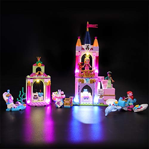 BRIKSMAX Kit de Iluminación Led para Lego Disney Princess Celebración Real de Ariel, Aurora y Tiana,Compatible con Ladrillos de Construcción Lego Modelo 41162, Juego de Legos no Incluido