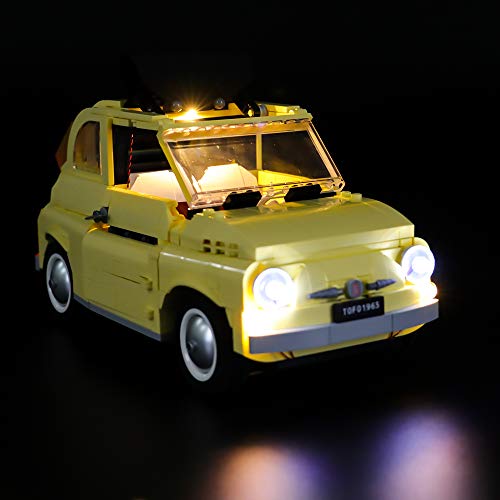 BRIKSMAX Kit de Iluminación Led para Lego Fiat 500,Compatible con Ladrillos de Construcción Lego Modelo 10271, Juego de Legos no Incluido