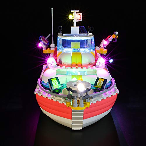 BRIKSMAX Kit de Iluminación Led para Lego Friends Barco de Rescate,Compatible con Ladrillos de Construcción Lego Modelo 41381, Juego de Legos no Incluido