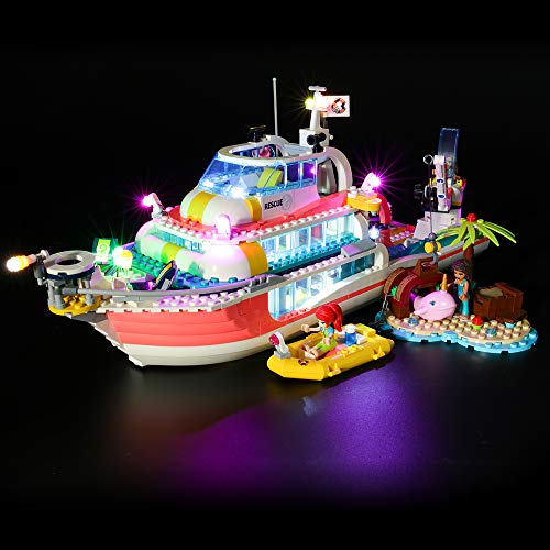 BRIKSMAX Kit de Iluminación Led para Lego Friends Barco de Rescate,Compatible con Ladrillos de Construcción Lego Modelo 41381, Juego de Legos no Incluido