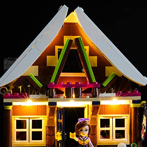 BRIKSMAX Kit de Iluminación Led para Lego Friends estación de esquí Cabaña,Compatible con Ladrillos de Construcción Lego Modelo 41323, Juego de Legos no Incluido