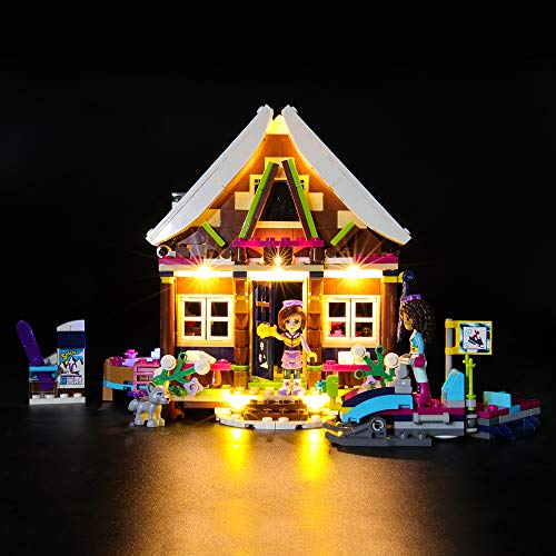 BRIKSMAX Kit de Iluminación Led para Lego Friends estación de esquí Cabaña,Compatible con Ladrillos de Construcción Lego Modelo 41323, Juego de Legos no Incluido