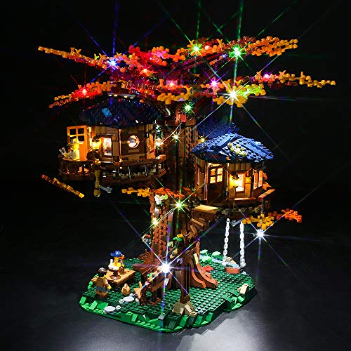 BRIKSMAX Kit de Iluminación Led para Lego La casa del árbol Ideas,Compatible con Ladrillos de Construcción Lego Modelo 21318, Juego de Legos no Incluido