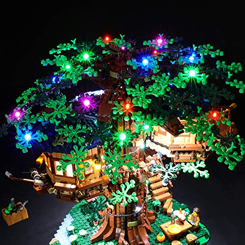 BRIKSMAX Kit de Iluminación Led para Lego La casa del árbol Ideas,Compatible con Ladrillos de Construcción Lego Modelo 21318, Juego de Legos no Incluido