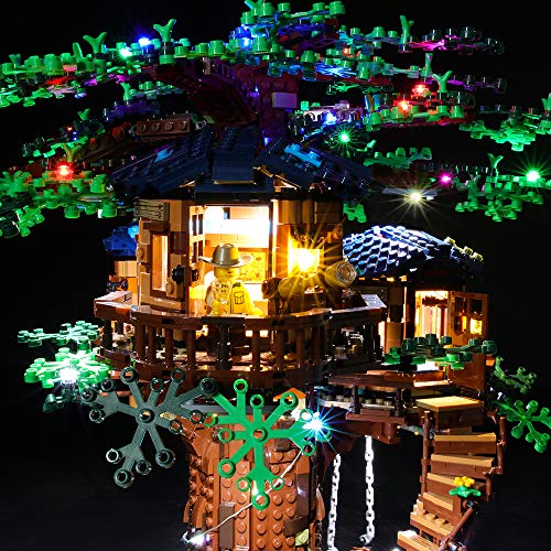 BRIKSMAX Kit de Iluminación Led para Lego La casa del árbol Ideas,Compatible con Ladrillos de Construcción Lego Modelo 21318, Juego de Legos no Incluido