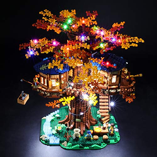 BRIKSMAX Kit de Iluminación Led para Lego La casa del árbol Ideas,Compatible con Ladrillos de Construcción Lego Modelo 21318, Juego de Legos no Incluido