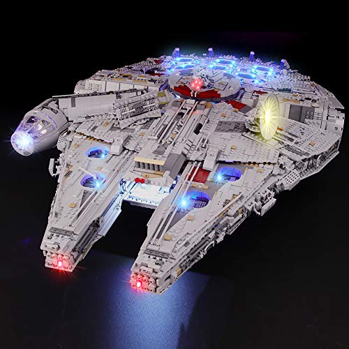 BRIKSMAX Kit de Iluminación Led para Lego Millennium Falcon, Compatible con Ladrillos de Construcción Lego Modelo 75192, Juego de Legos no Incluido