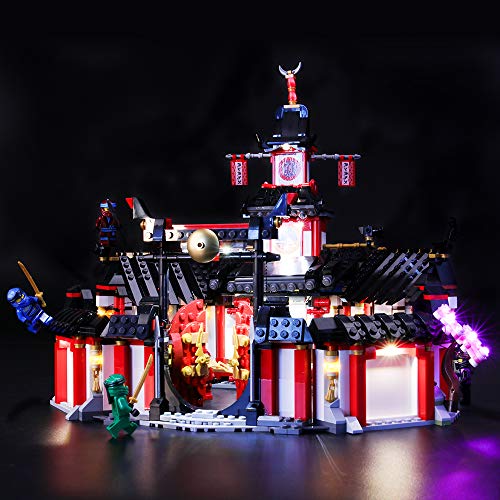 BRIKSMAX Kit de Iluminación Led para Lego Ninjago Monasterio del Spinjitzu,Compatible con Ladrillos de Construcción Lego Modelo 70670, Juego de Legos no Incluido