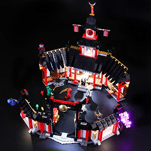 BRIKSMAX Kit de Iluminación Led para Lego Ninjago Monasterio del Spinjitzu,Compatible con Ladrillos de Construcción Lego Modelo 70670, Juego de Legos no Incluido