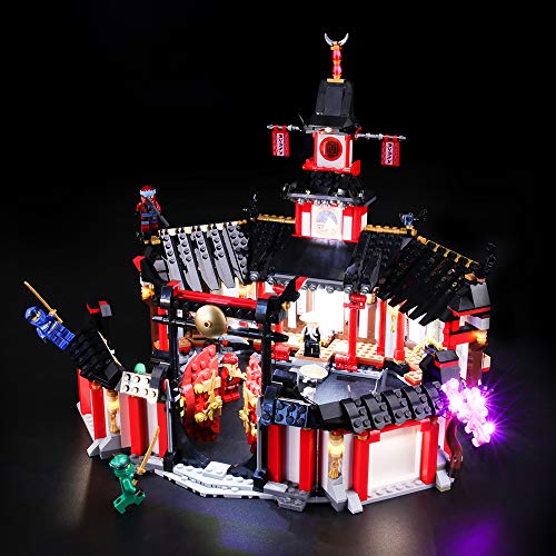 BRIKSMAX Kit de Iluminación Led para Lego Ninjago Monasterio del Spinjitzu,Compatible con Ladrillos de Construcción Lego Modelo 70670, Juego de Legos no Incluido