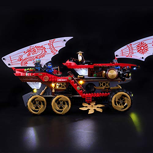 BRIKSMAX Kit de Iluminación Led para Lego Ninjago Navío de Tierra de Vehículo Todoterreno Ninja,Compatible con Ladrillos de Construcción Lego Modelo 70677, Juego de Legos no Incluido