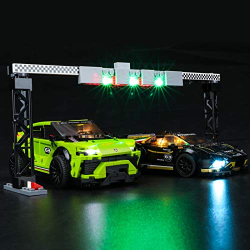 BRIKSMAX Kit de iluminación LED para LEGO Speed Champions Lamborghini Urus ST-X y Lamborghini Huracán Super Trofeo EVO - Compatible con Lego 76899 Building Blocks Model- No incluir el conjunto de Lego