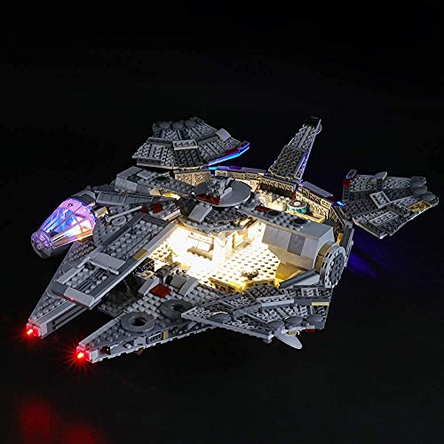 BRIKSMAX Kit de Iluminación Led para Lego Star Wars Halcón Milenario,Compatible con Ladrillos de Construcción Lego Modelo 75257, Juego de Legos no Incluido