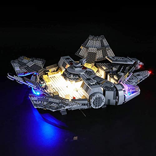 BRIKSMAX Kit de Iluminación Led para Lego Star Wars Halcón Milenario,Compatible con Ladrillos de Construcción Lego Modelo 75257, Juego de Legos no Incluido