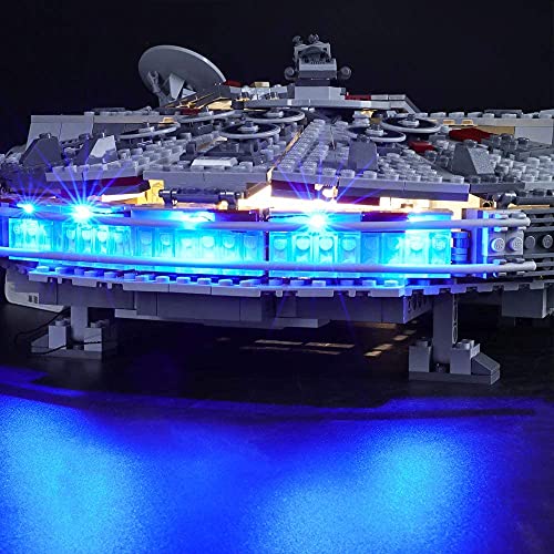 BRIKSMAX Kit de Iluminación Led para Lego Star Wars Halcón Milenario,Compatible con Ladrillos de Construcción Lego Modelo 75257, Juego de Legos no Incluido