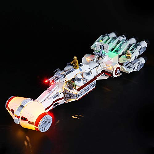 BRIKSMAX Kit de Iluminación Led para Lego Star Wars Tantive IV,Compatible con Ladrillos de Construcción Lego Modelo 75244, Juego de Legos no Incluido