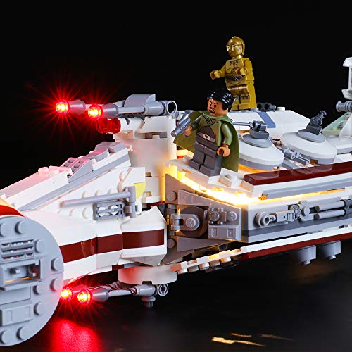 BRIKSMAX Kit de Iluminación Led para Lego Star Wars Tantive IV,Compatible con Ladrillos de Construcción Lego Modelo 75244, Juego de Legos no Incluido