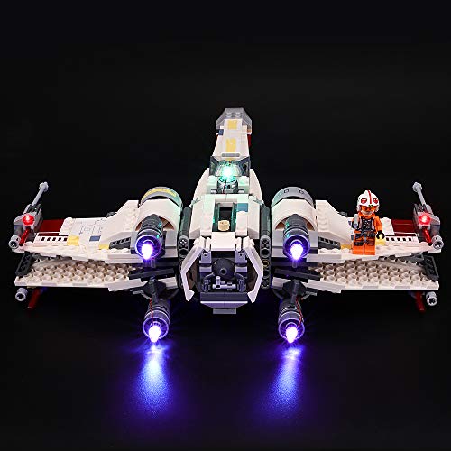 BRIKSMAX Kit de Iluminación Led para Lego Star Wars TM Caza Estelar ala-X, Compatible con Ladrillos de Construcción Lego Modelo 75218, Juego de Legos no Incluido