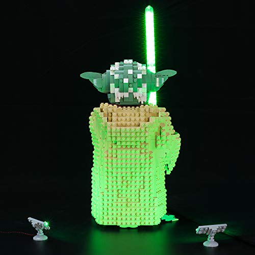 BRIKSMAX Kit de Iluminación Led para Lego Star Wars Yoda,Compatible con Ladrillos de Construcción Lego Modelo 75255, Juego de Legos no Incluido