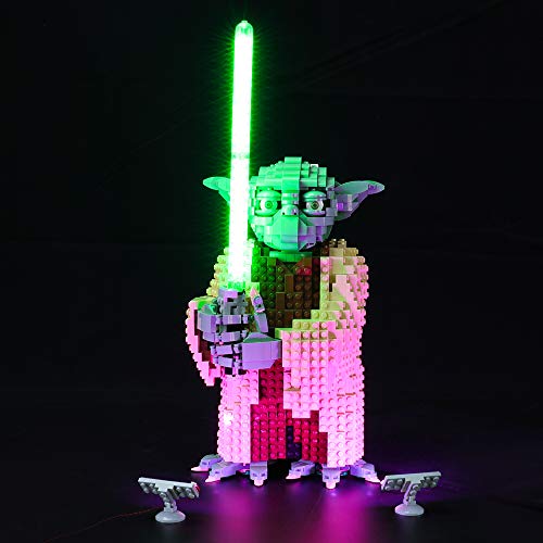 BRIKSMAX Kit de Iluminación Led para Lego Star Wars Yoda,Compatible con Ladrillos de Construcción Lego Modelo 75255, Juego de Legos no Incluido