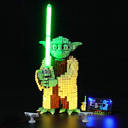 BRIKSMAX Kit de Iluminación Led para Lego Star Wars Yoda,Compatible con Ladrillos de Construcción Lego Modelo 75255, Juego de Legos no Incluido