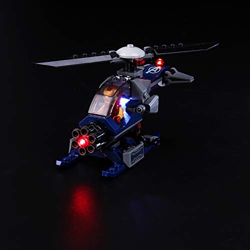 BRIKSMAX Kit de Iluminación Led para Lego Super Heroes Batalla en el Complejo de los Vengadores, Compatible con Ladrillos de Construcción Lego Modelo 76131, Juego de Legos no Incluido