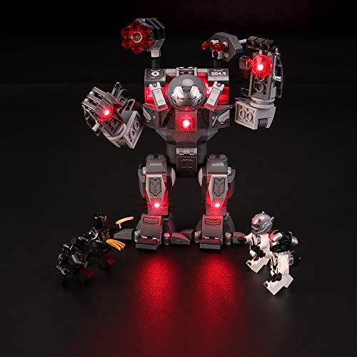 BRIKSMAX Kit de Iluminación Led para Lego Super Heroes Depredador de Máquina de Guerra, Compatible con Ladrillos de Construcción Lego Modelo 76124, Juego de Legos no Incluido