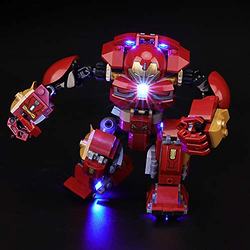 BRIKSMAX Kit de Iluminación Led para Lego Super Heroes Incursión Demoledora del Hulkbuster, Compatible con Ladrillos de Construcción Lego Modelo 76104, Juego de Legos no Incluido