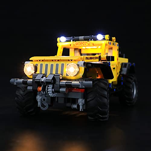 BRIKSMAX Kit de iluminación LED para Lego Technic Jeep Wrangler - Compatible con Lego 42122 Building Blocks Model- No incluir el Conjunto de Lego