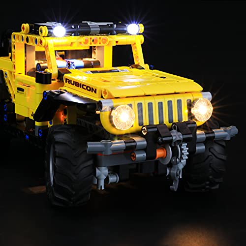 BRIKSMAX Kit de iluminación LED para Lego Technic Jeep Wrangler - Compatible con Lego 42122 Building Blocks Model- No incluir el Conjunto de Lego