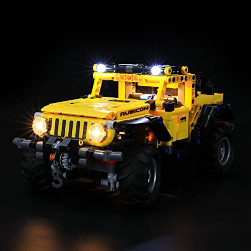 BRIKSMAX Kit de iluminación LED para Lego Technic Jeep Wrangler - Compatible con Lego 42122 Building Blocks Model- No incluir el Conjunto de Lego