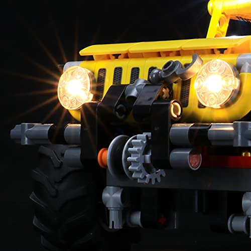 BRIKSMAX Kit de iluminación LED para Lego Technic Jeep Wrangler - Compatible con Lego 42122 Building Blocks Model- No incluir el Conjunto de Lego