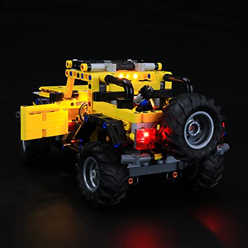 BRIKSMAX Kit de iluminación LED para Lego Technic Jeep Wrangler - Compatible con Lego 42122 Building Blocks Model- No incluir el Conjunto de Lego（Versión de Control Remoto）