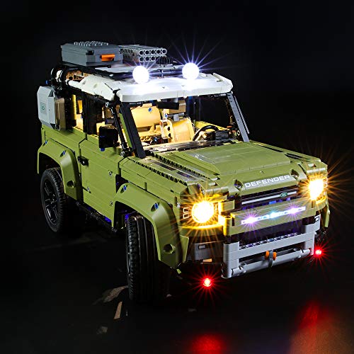 BRIKSMAX Kit de Iluminación Led para Lego Technic Land Rover Defender,Compatible con Ladrillos de Construcción Lego Modelo 42110, Juego de Legos no Incluido