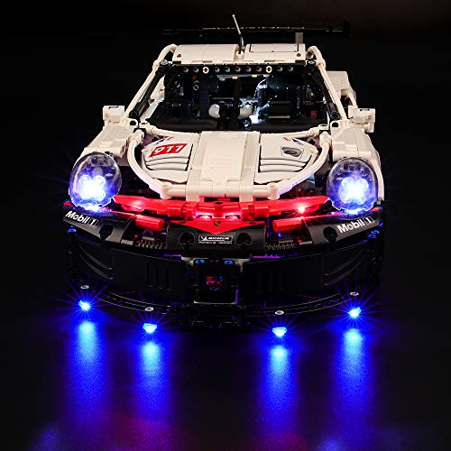 BRIKSMAX Kit de Iluminación Led para Lego Technic Porsche 911 RSR, Compatible con Ladrillos de Construcción Lego Modelo 42096, Juego de Legos no Incluido