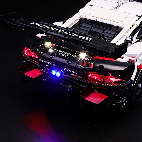 BRIKSMAX Kit de Iluminación Led para Lego Technic Porsche 911 RSR, Compatible con Ladrillos de Construcción Lego Modelo 42096, Juego de Legos no Incluido