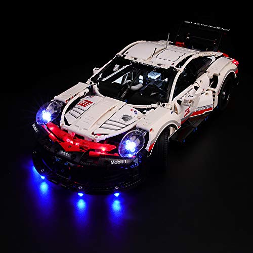 BRIKSMAX Kit de Iluminación Led para Lego Technic Porsche 911 RSR, Compatible con Ladrillos de Construcción Lego Modelo 42096, Juego de Legos no Incluido