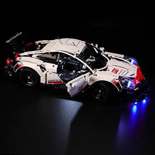 BRIKSMAX Kit de Iluminación Led para Lego Technic Porsche 911 RSR, Compatible con Ladrillos de Construcción Lego Modelo 42096, Juego de Legos no Incluido